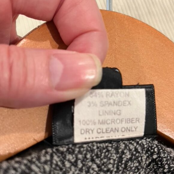 Black Herringbone Swing Jacket by Staples, M - Picture 16 of 16